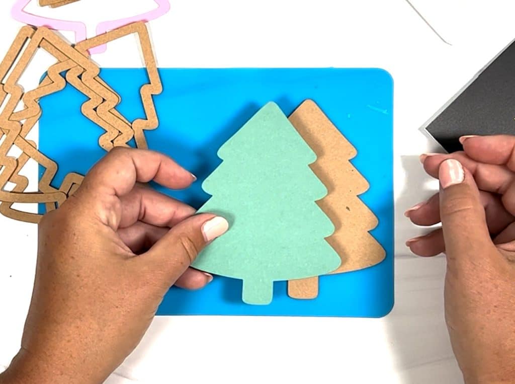 base of diy shaker ornament with cricut