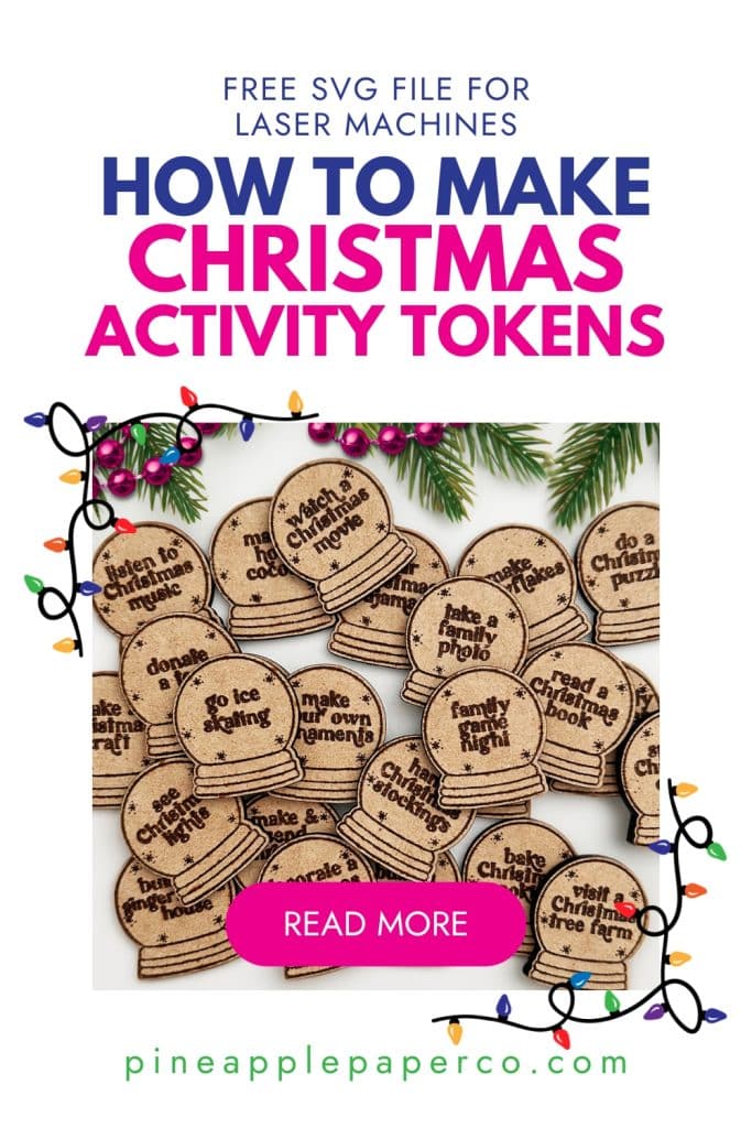 diy christmas tokens made with laser craft machine