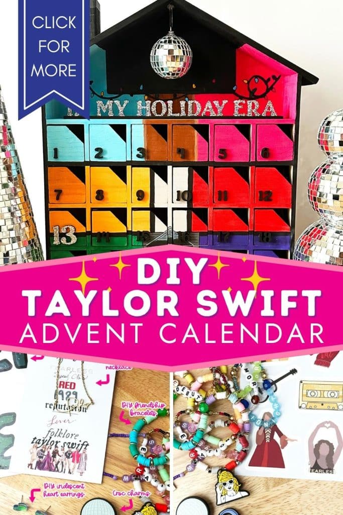 diy taylor swift lover house advent calendar with small gifts