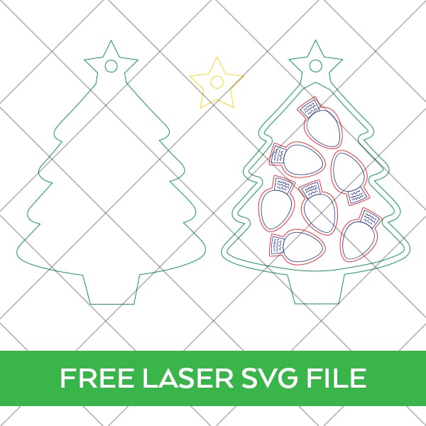 christmas tree family shaker ornament svg file