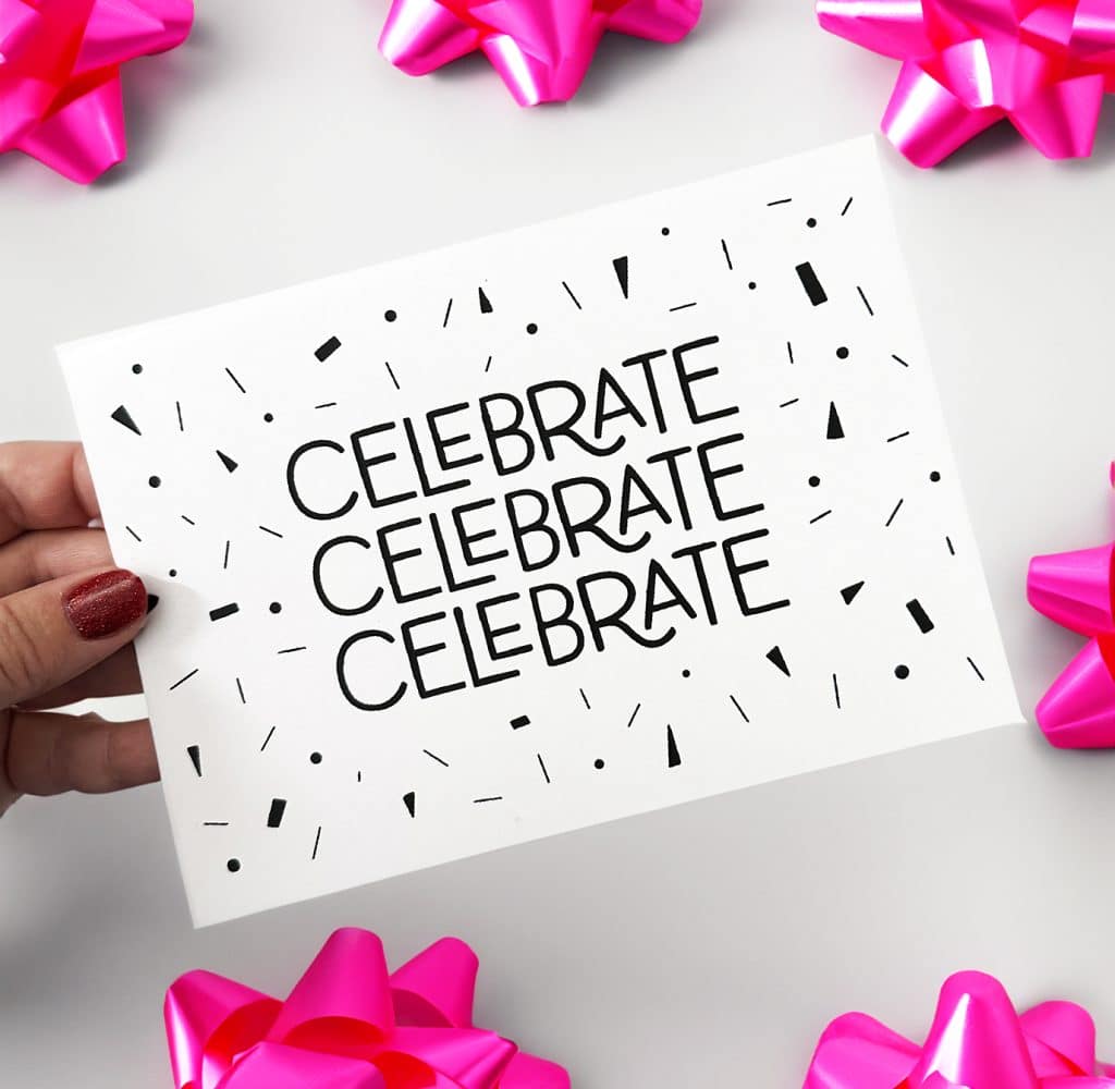 birthday card screen printed with xtool screen printing kit