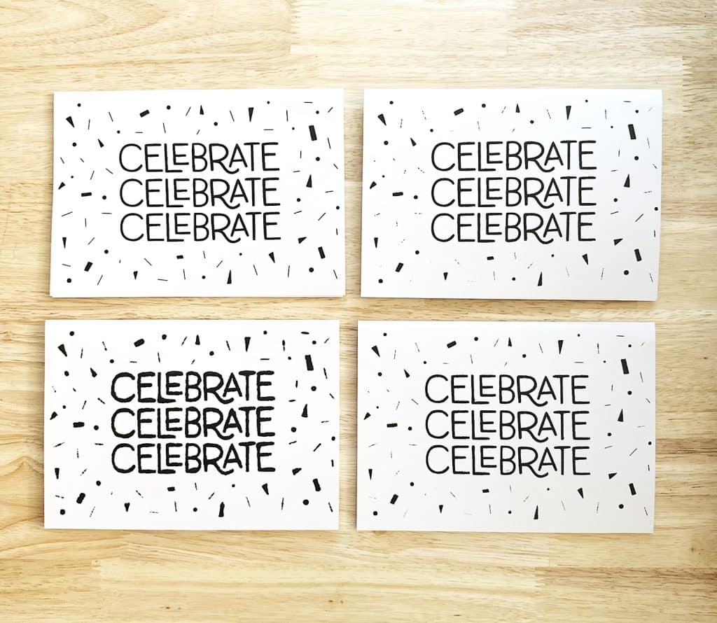 test results of screen printed cards with xtool screen printer