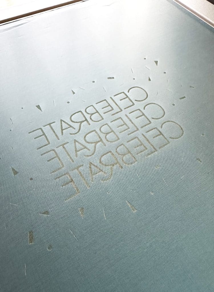 processed and engraved screen printing screen by xtool s1 laser