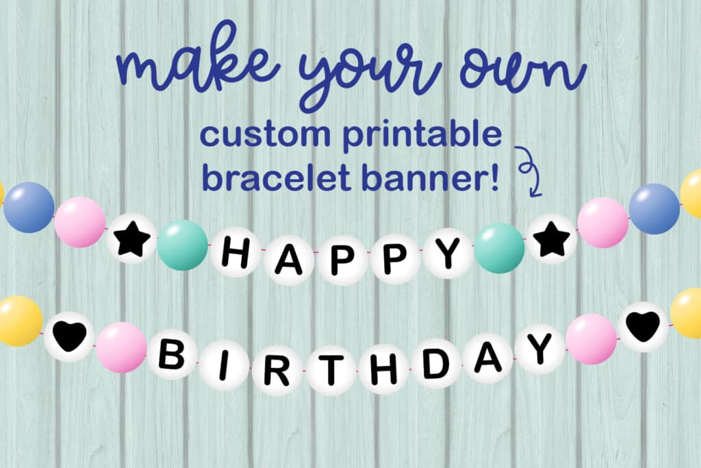 example of taylor swift inspired friendship bracelet printable garland banner
