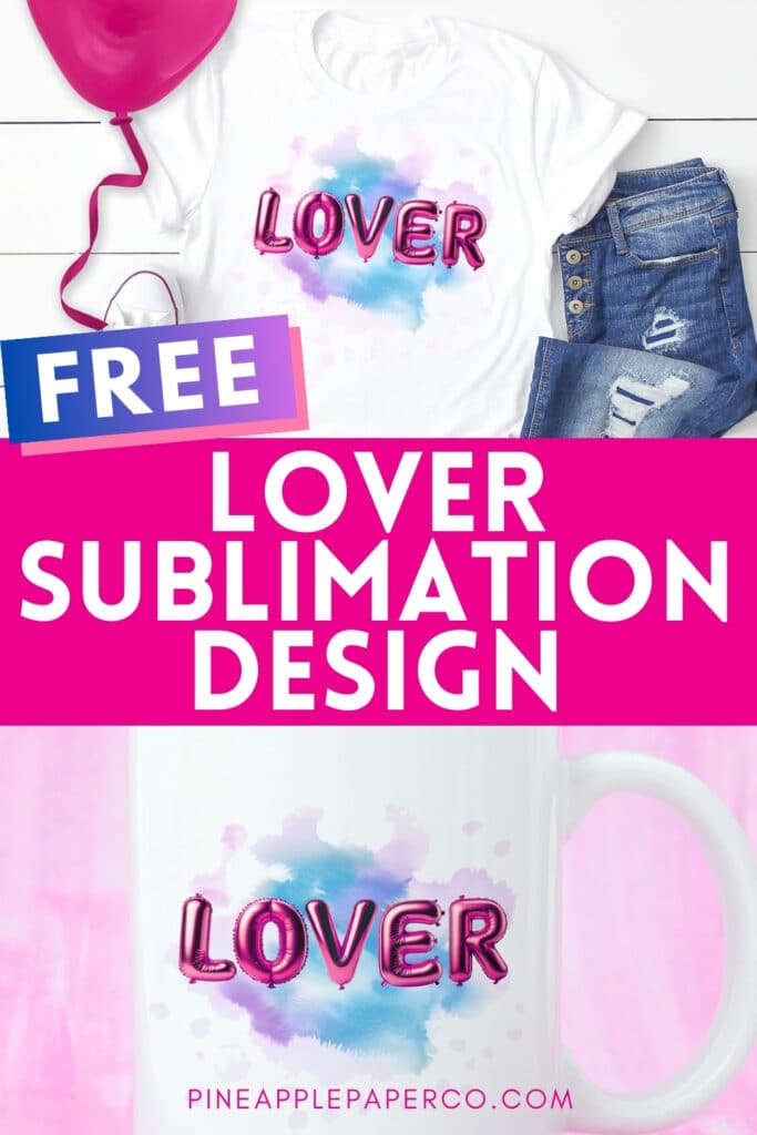 free taylor swift lover sublimation design on shirt and mug