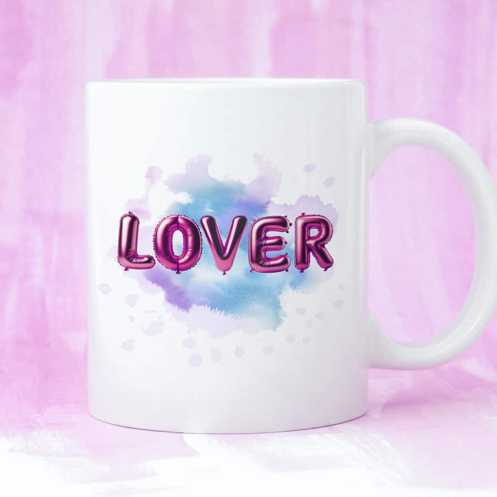 free taylor swift lover sublimation design on sublimation mug