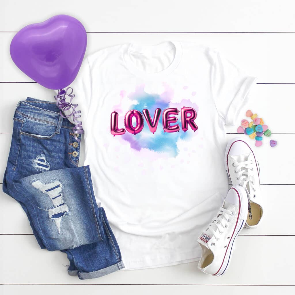 free taylor swift lover sublimation design on shirt