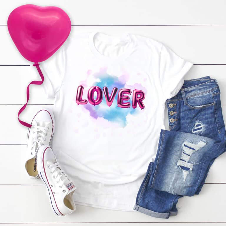 free taylor swift lover sublimation design on shirt