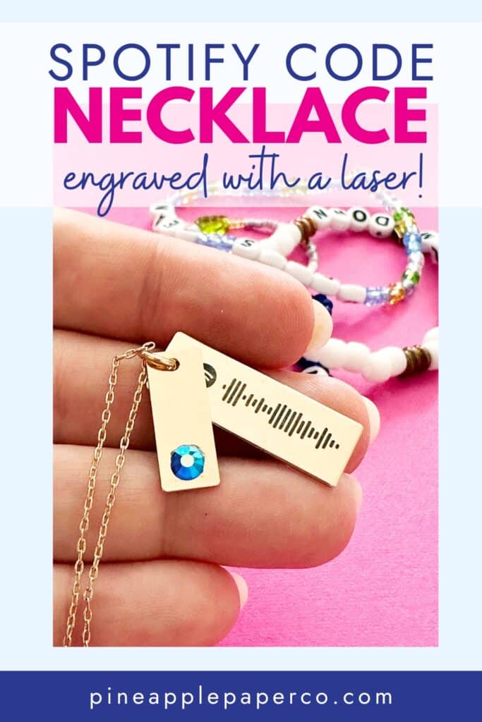diy spotify code necklace engraved with xtool f1 laser machine