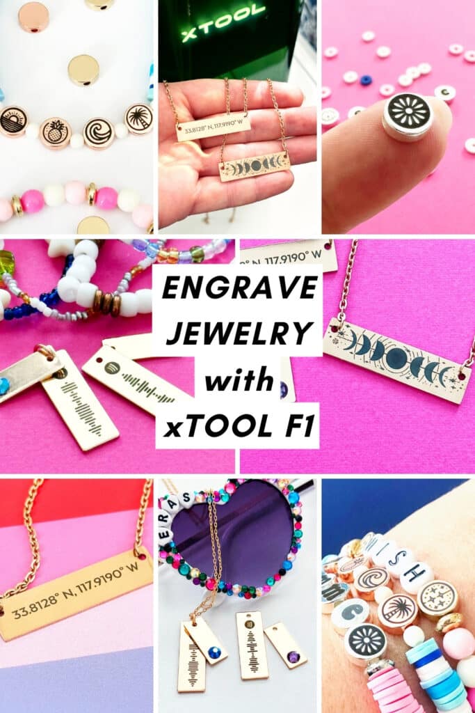 laser engraved jewelry with xtool f1 laser machine