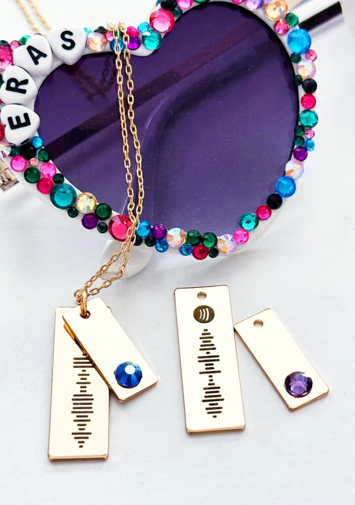 diy spotify code necklaces engraved with xtool f1 laser machine