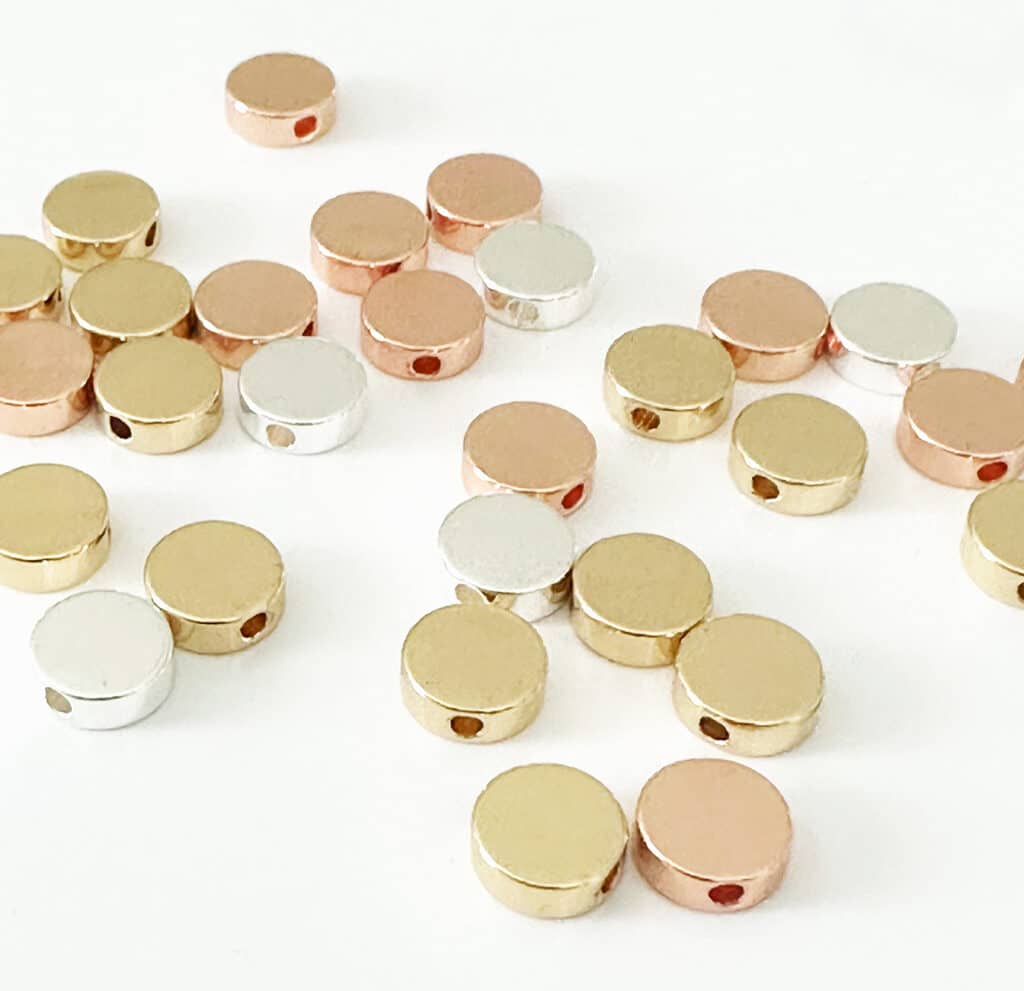 laser engravable metal friendship beads