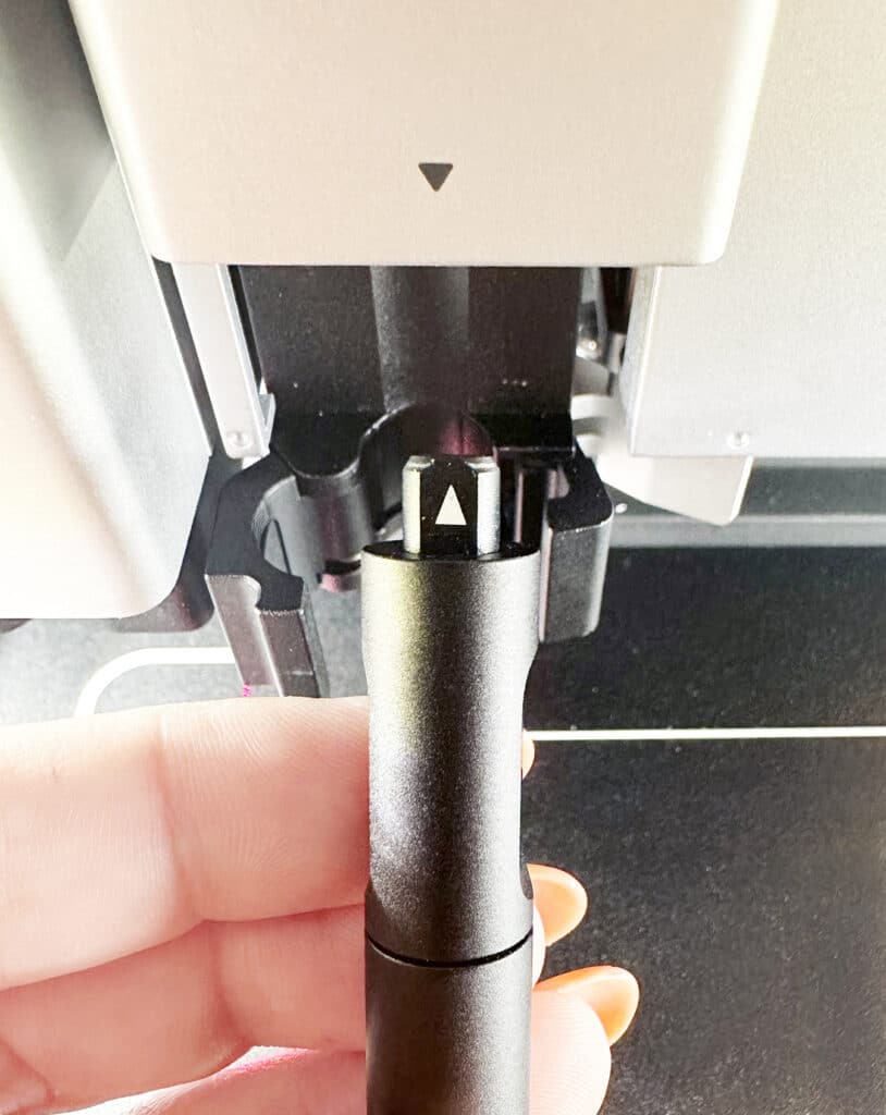 inserting tool into module for xtool m1 ultra