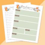 free printable thanksgiving meal plan and grocery list