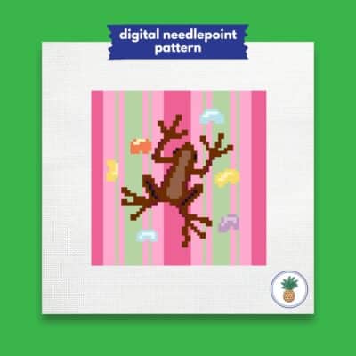 Chocolate Frog Digital Needlepoint Pattern